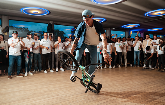 Show de BMX lors d'un événement
