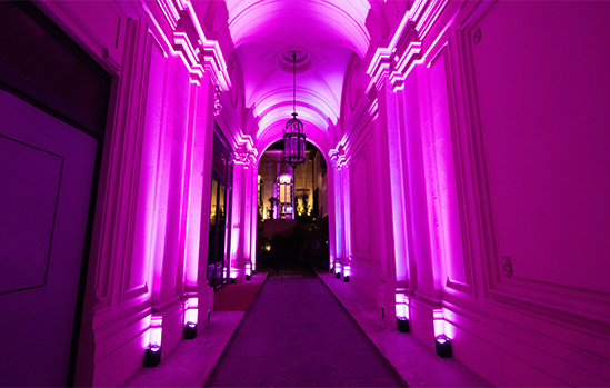 Éclairage hotel particulier thème bollywood