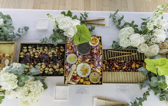 Planches apéritives du cocktail dînatoire Kepler Cheuvreux