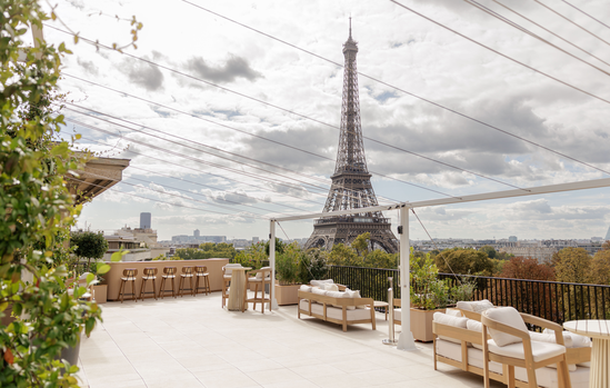 Rooftop Trocadéro privatisé avec vue sur la tour Eiffel