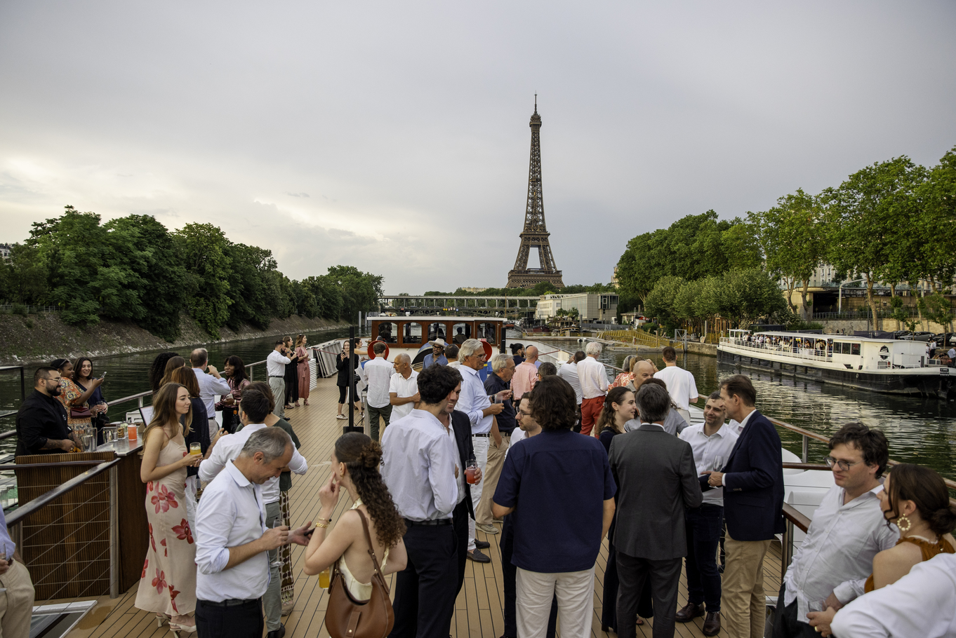 Soirée du personnel de Cholet Dupont Oudart à bord du Bateau Grenelle sur la Seine